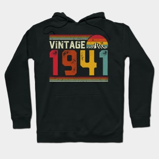 Vintage 1941 Birthday Gift Retro Style Hoodie